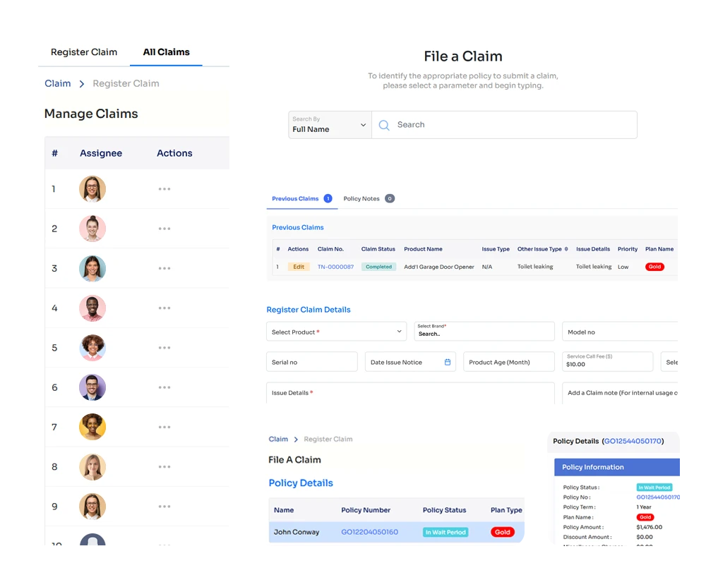 Claims performance overview